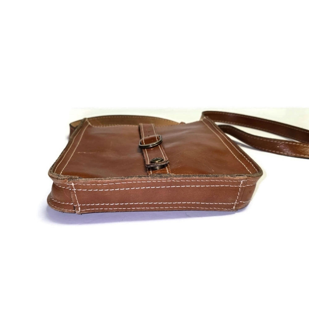 Patricia Nash Venezia Heritage Crossbody Purse Leather Bag Brown 9.5" X 8.5" - Picture 13 of 15